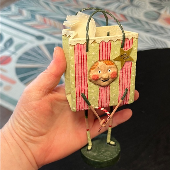 Vintage Christmas Kitsch Lori Mitchell Presents For You Gift Bag Figurine - Picture 3 of 10